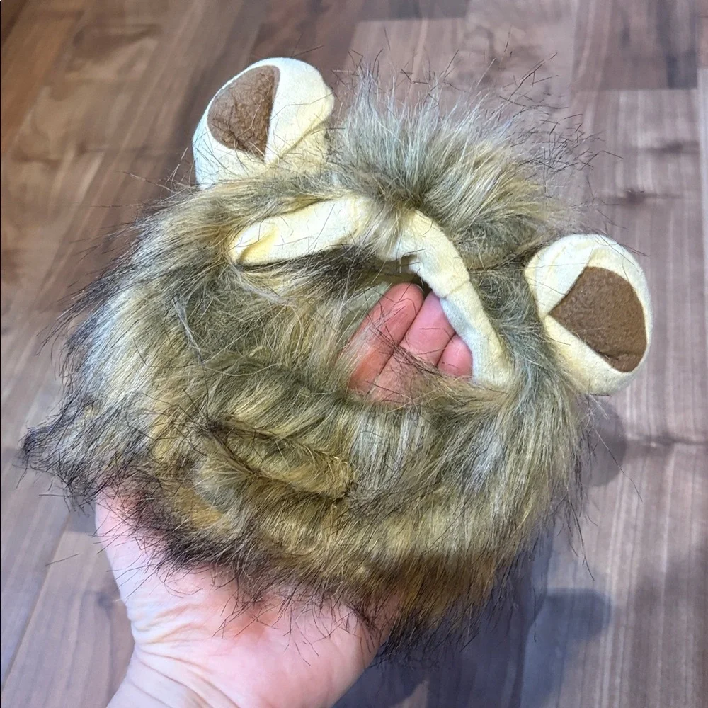 Cute Lion Mane Cat Wig Small Dog Cats Costume Lion Mane Wig Cap